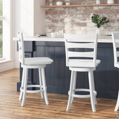 White ladder discount back bar stools